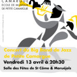 affiche concert "Big Band de jazz" école de musique de petite camargue
