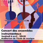 affiche concert "ensembles instrumentaux" école de musique de petite camargue